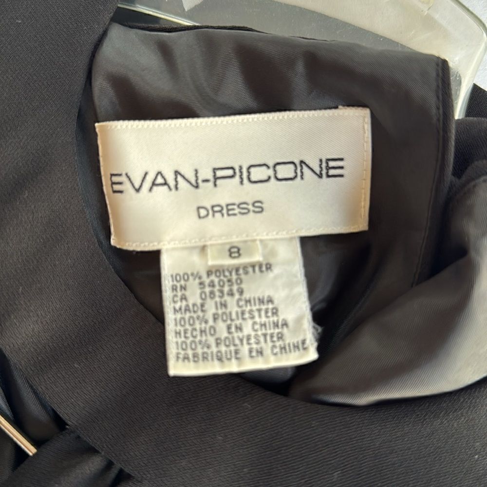 Evan Picone black  formal cocktail halter neck keyhole  lined sheath dress  8‎ - Picture 7 of 7